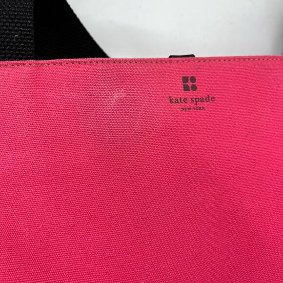 Kate Spade hot pink canvas picnic tote - Picture 10 of 10